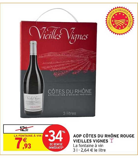 Aop Côtes Du Rhône Rouge Vieilles Vignes