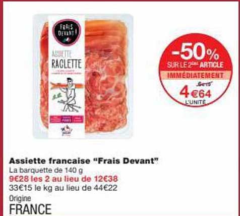 assiette française "frais devant"