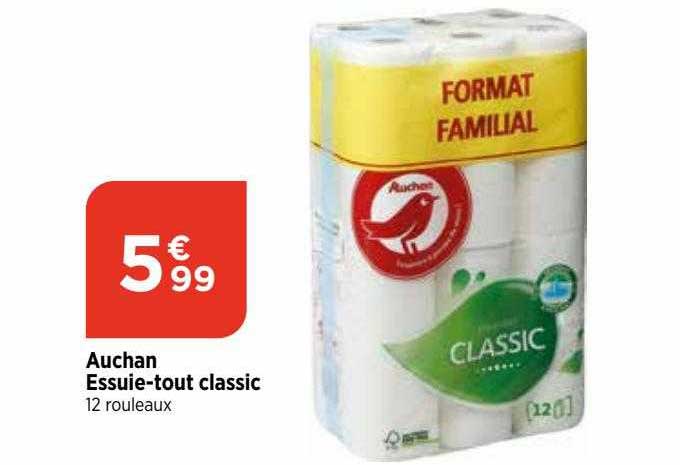 auchan essuie-tout classic