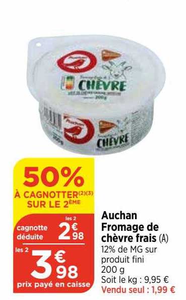 Auchan Fromage De Chèvre Frais