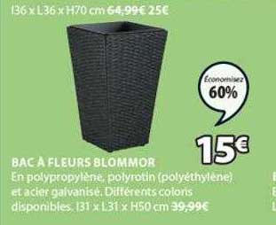 bac à fleurs blommor