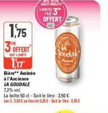 Bière Ambrée à L'ancienne La Goudale