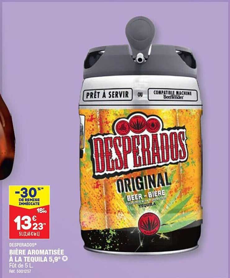 bière aromatisée à la tequila 5,9° desperados