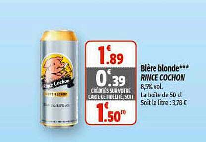 bière blonde rince cochon