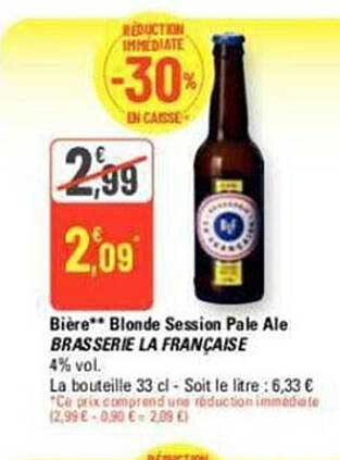 bière blonde session pale ale brasserie la française