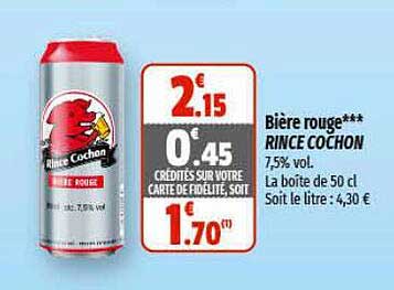 bière rouge rince cochon