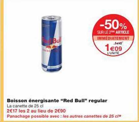 boisson énergisante "red bull" regular