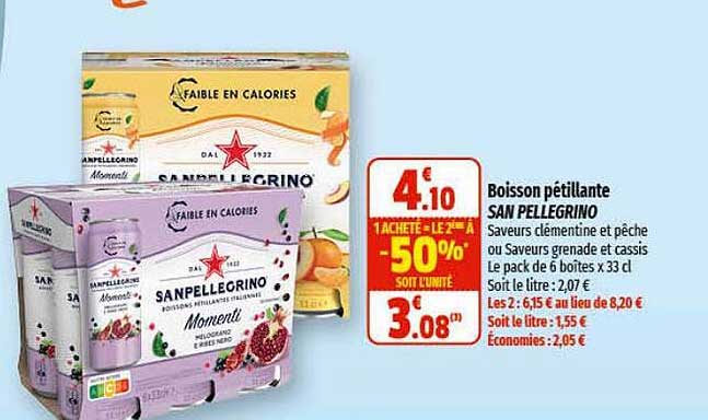 boisson pétillante san pellegrino