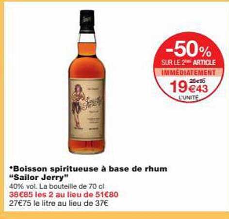 boisson spiritueuse à base de rhum "sailor jerry"
