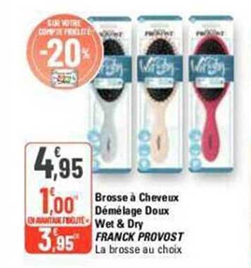 brosse à cheveux démélage doux wet & dry franck provost
