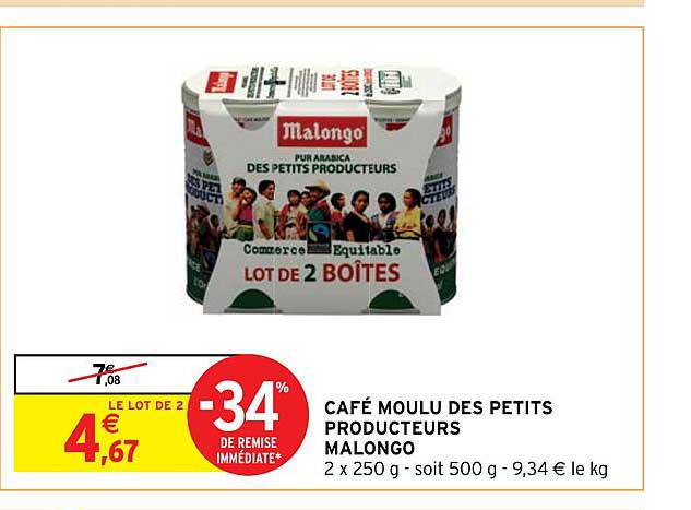 café moulu des petits producteurs malongo