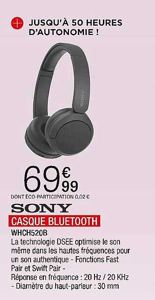Casque Bluetooth Sony