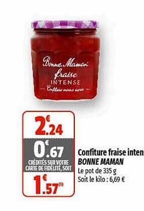 confiture fraise intense bonne maman