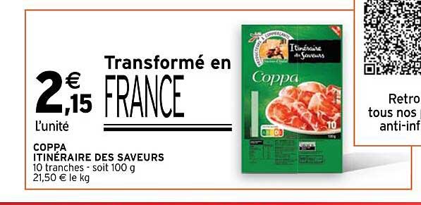 Coppa Itinéraire Des Saveurs