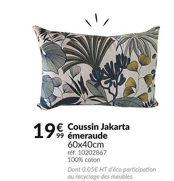 coussin jakarta émeraude