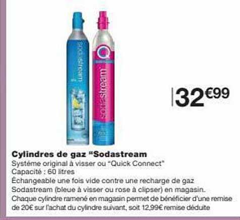 cylindres de gaz "sodastream"