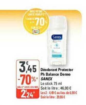 déodorant protector ph balance dermo sanex