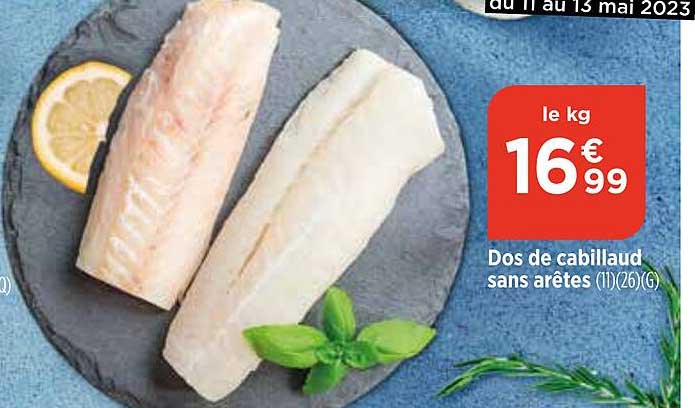 dos de cabillaud sans arêtes