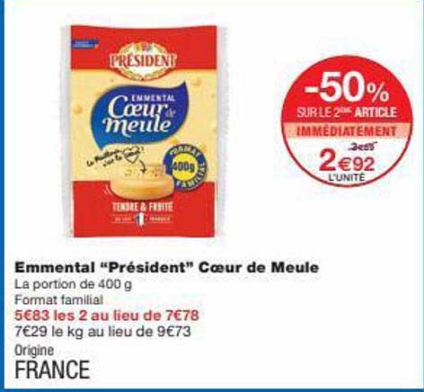 Emmental "président" Cœur De Meule