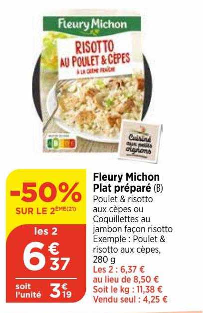 fleury michon plat préparé