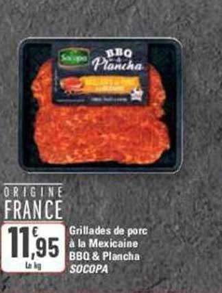 Grillades De Porc à La Mexicaine Bbq & Plancha Socopa