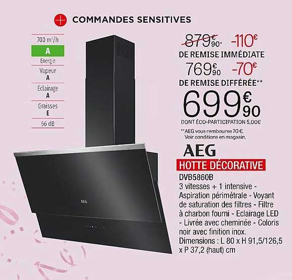 hotte décorative aeg
