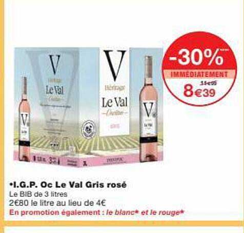 i.g.p. oc le val gris rosé