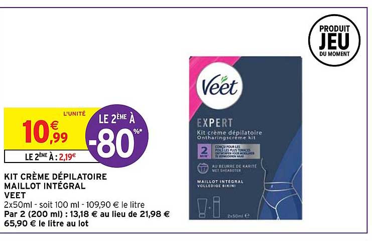 Kit Crème Dépilatoire Maillot Intégral Veet