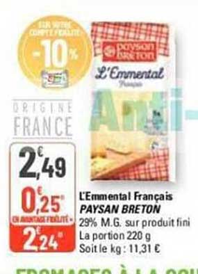l'emmental français paysan breton