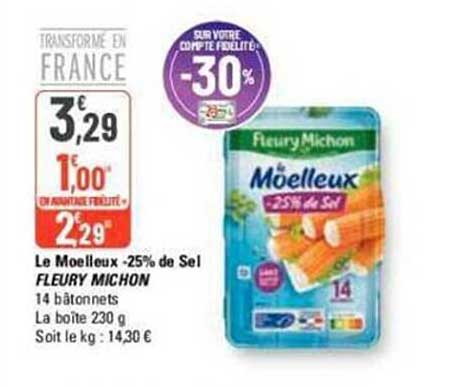 le moelleux -25% de sel fleury michon
