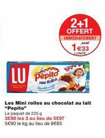 les mini rollos au chocolat au lait "pepito"