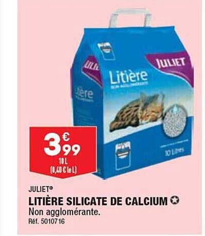 litière silicate de calcium juliet
