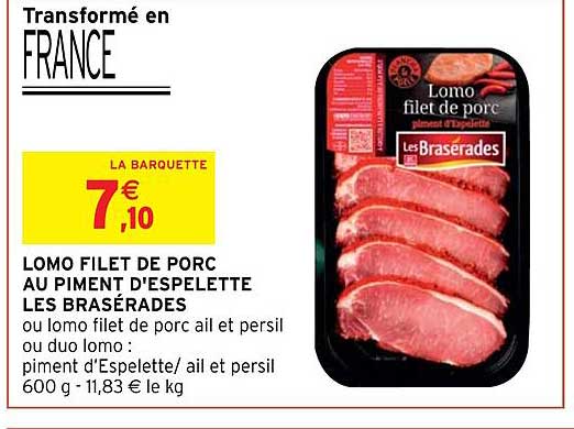 lomo filet de porc au piment d'espelette les brasérades