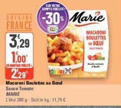 Macaroni Boulettes Au Bœuf Sauce Tomate Marie