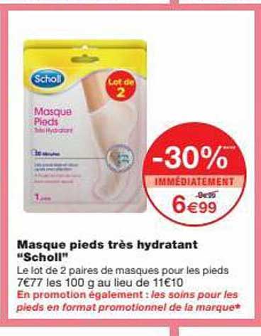 masque pieds très hydratant "scholl"