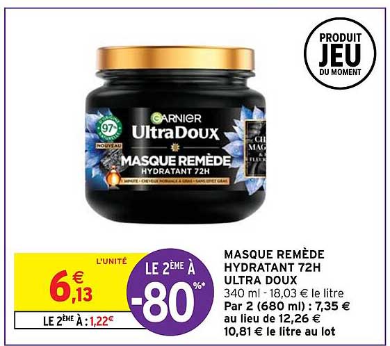 Masque Remède Hydratant 72h Ultra Doux