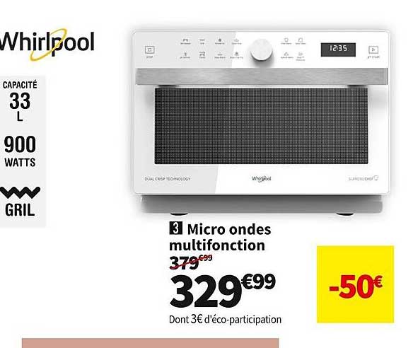 micro-ondes multifonction whirlpool