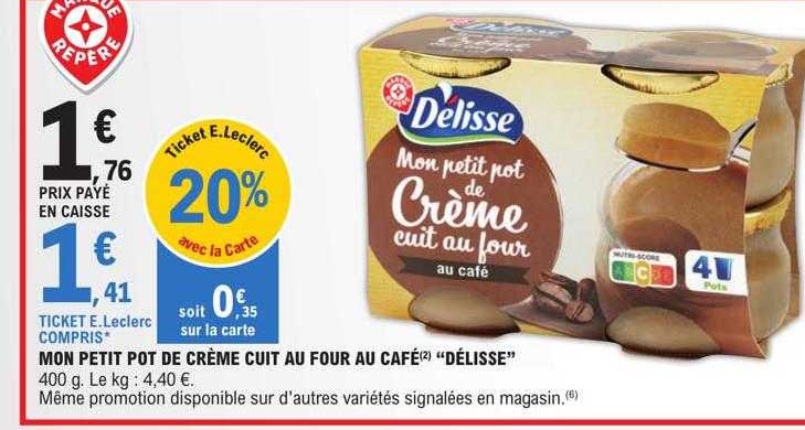 mon petit pot de crème cuit au four au café "délisse"