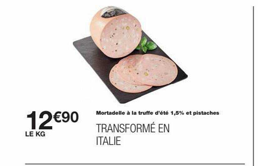 Mortadelle à La Truffe D'été 1,5% Et Pistaches