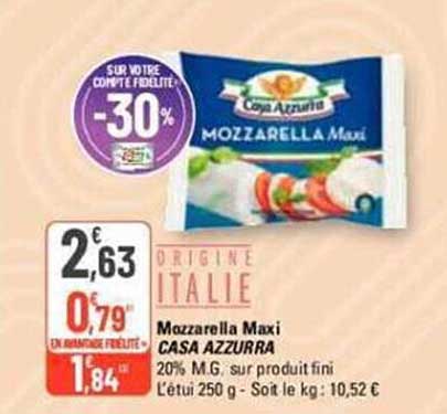 mozzarella maxi casa azzurra