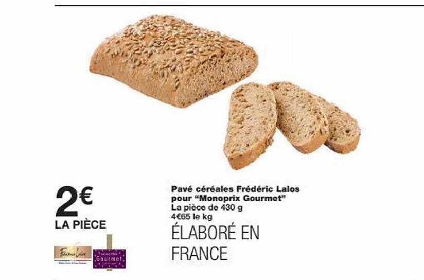 pavé céréales frédéric lalos pour "monoprix gourmet"