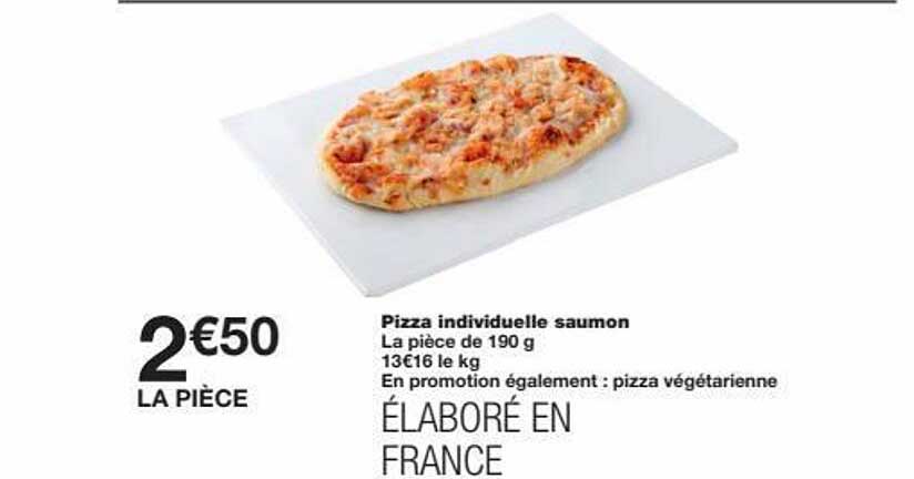 pizza individuelle saumon