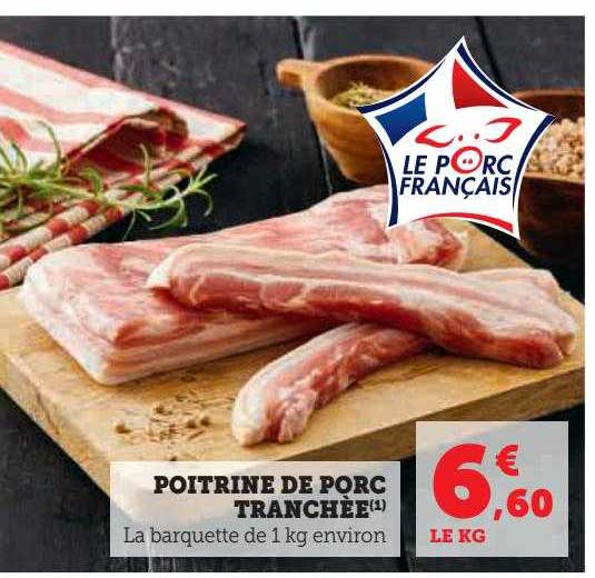 Poitrine De Porc Tranchée