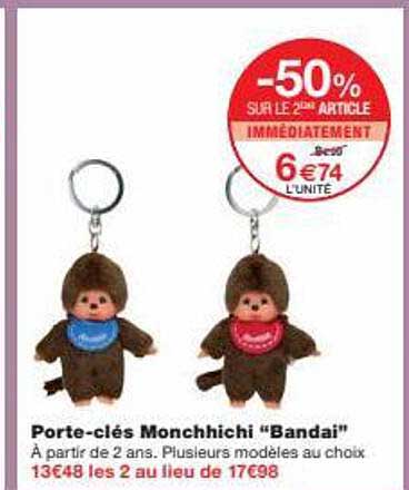 Porte-clés Monchhichi "bandai"