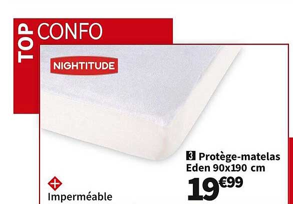 Protège-matelas Eden 90 X 190 Cm Nightitude