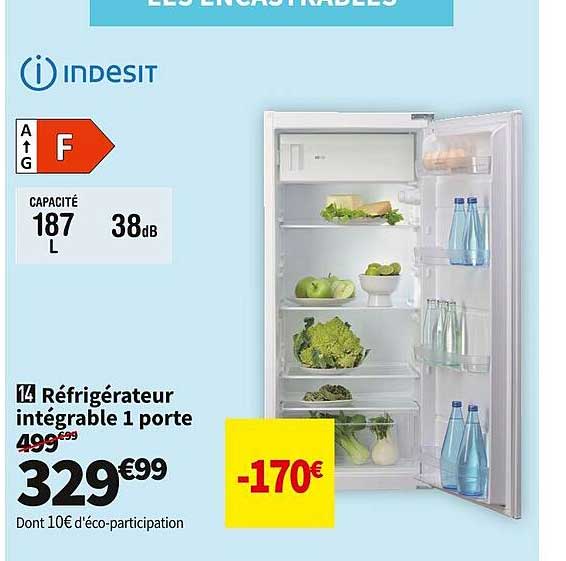 Réfrigérateur Intégrable 1 Porte Indesit