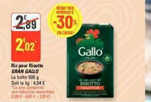 riz pour risotto gran gallo