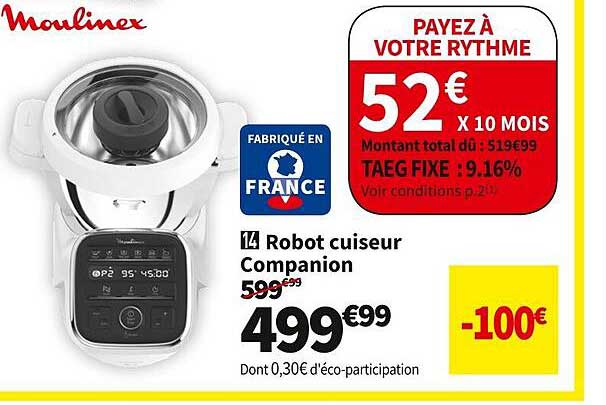 robot cuiseur companion moulinex