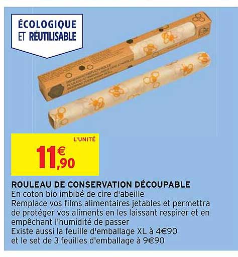 rouleau de conservation découpable