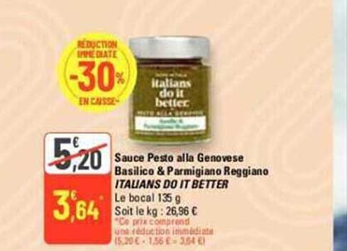 sauce pesto alla genovese basilica & parmigiano reggiano italians do it better
